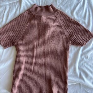 Pink Kendall & Kylie short sleeve turtleneck